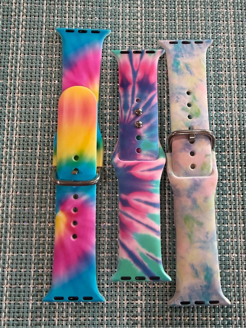 Tie-Dye Silicone Apple Watch Bands - Set of 3